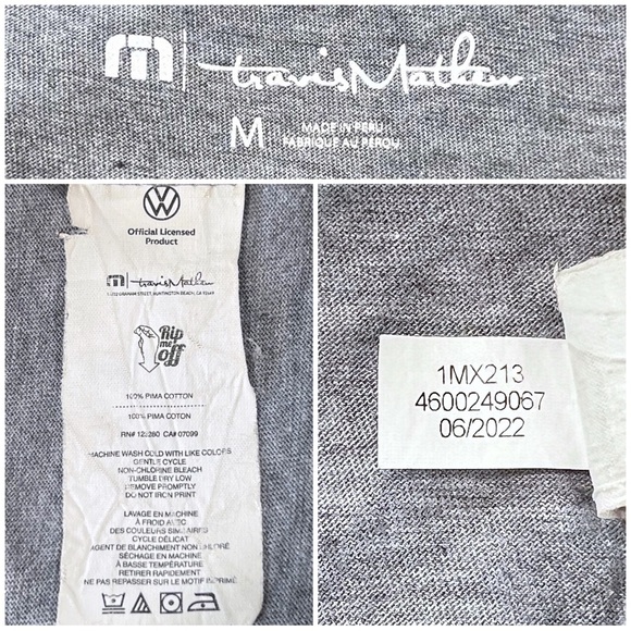 Travis Mathew COAL WALK TEE VW Camper Van Heather Gray Navy Medium M - Picture 5 of 10